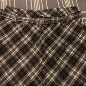 Topshop Skirts Topshop Plaid Wool Long Skirt With Zipper Tie